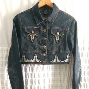 Rich Cow cropped jean jacket